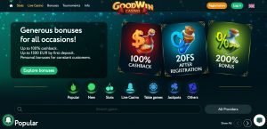Goodwin Casino bonuses