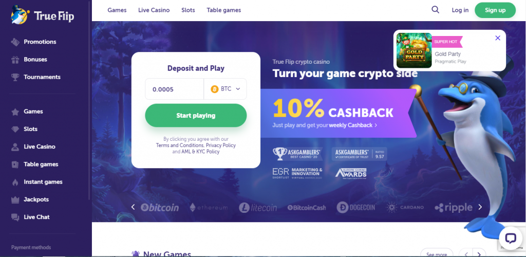 TrueFlip.io Casino Review