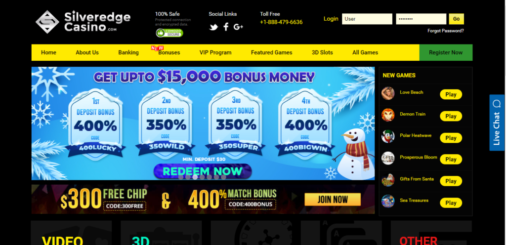 Silveredge Casino Review